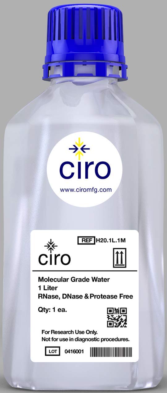 eCon Lab Supply High Purity Water, Reagent Grade Water, 20L, 1 per cas ...